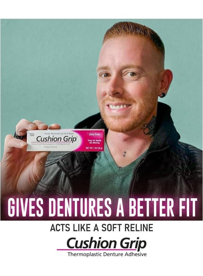 Cushion Grip Thermoplastic Denture Adhesive for Refitting and Tightening Loose Dentures - Image 4